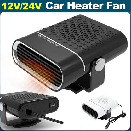 Car Heater Fan 200W 12V/24V Car Heater Electric Cooling Heating Auto Windshield Defroster Defogging Demister Car Anti-Fog Heater