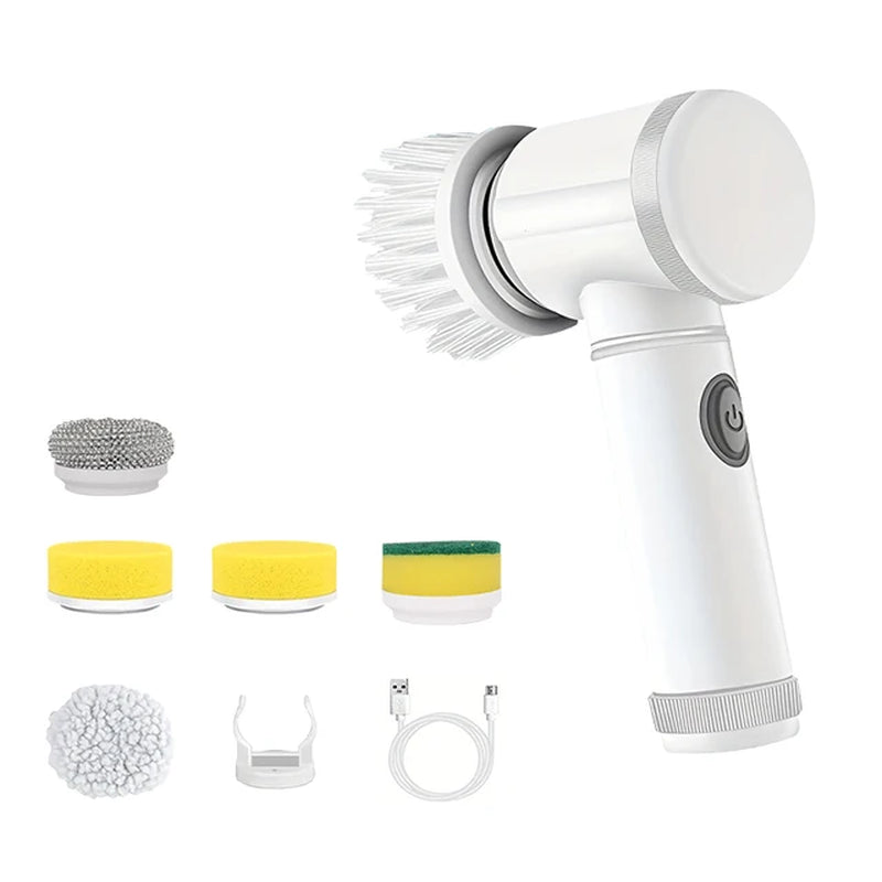 Electric Spin Scrubber Electric Cleaning Brush Cordless Power Scrubber with Replaceable Brush Heads Handheld Power Scrubber