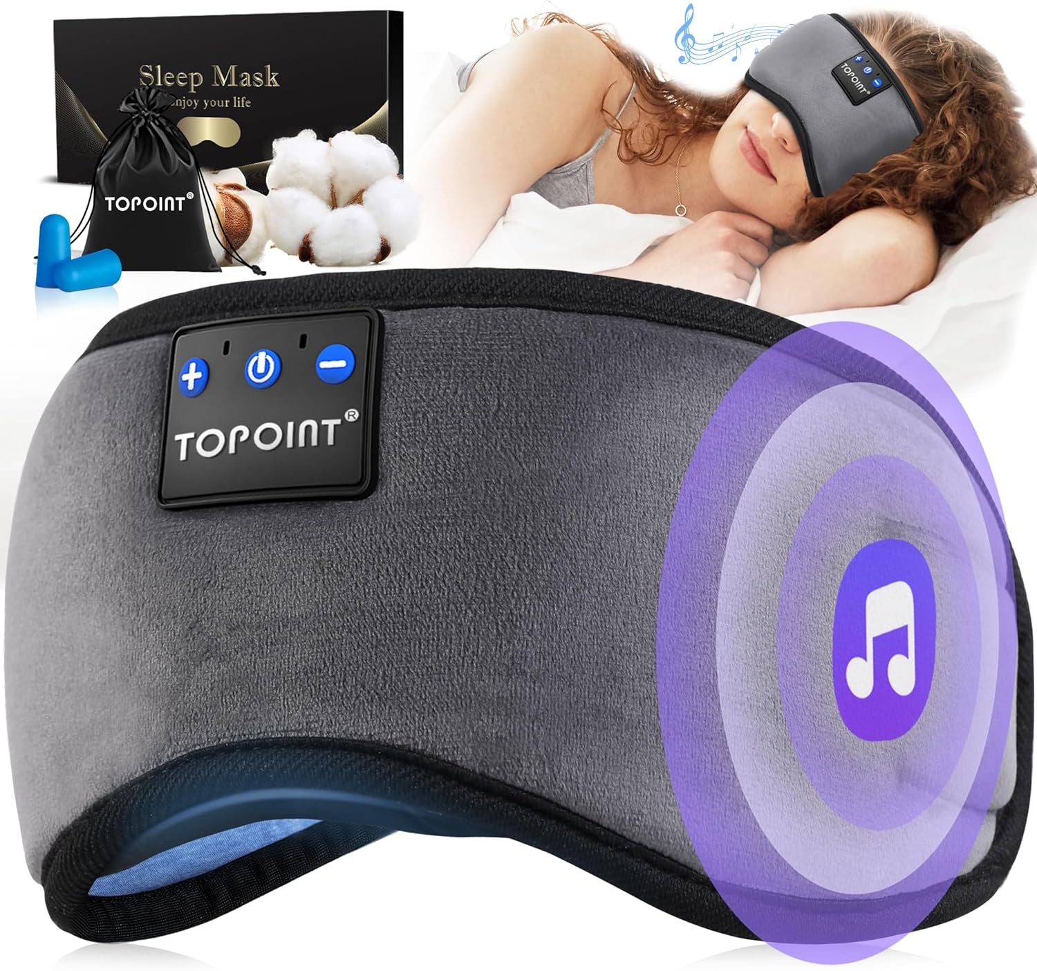 Sleep Mask Headphones with Wireless Bluetooth 